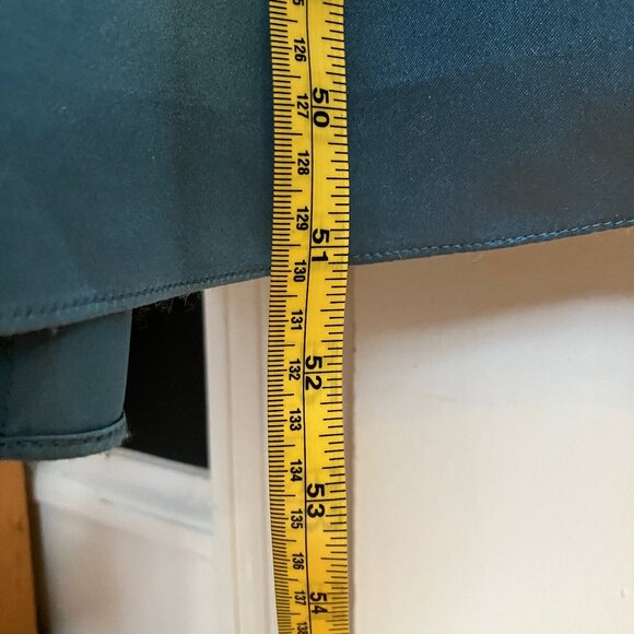 Jim Hjelm Occasions 5927 Teal Satin + Chiffon Gown Size 4 - Picture 16 of 16